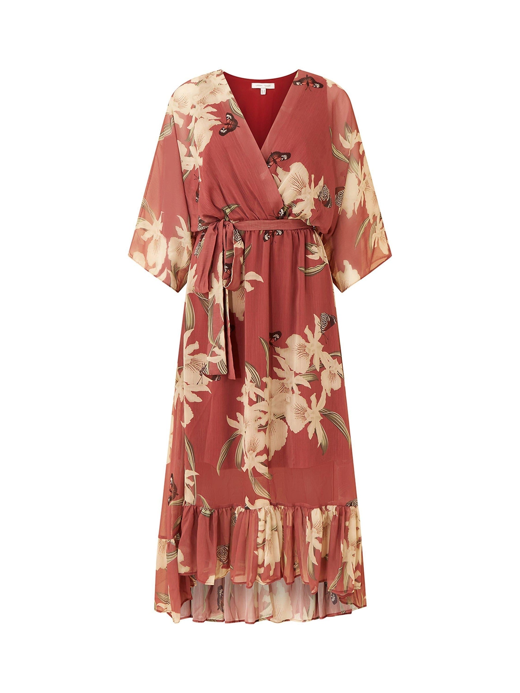 YASMINE - Elegant Kimono Midi Dress