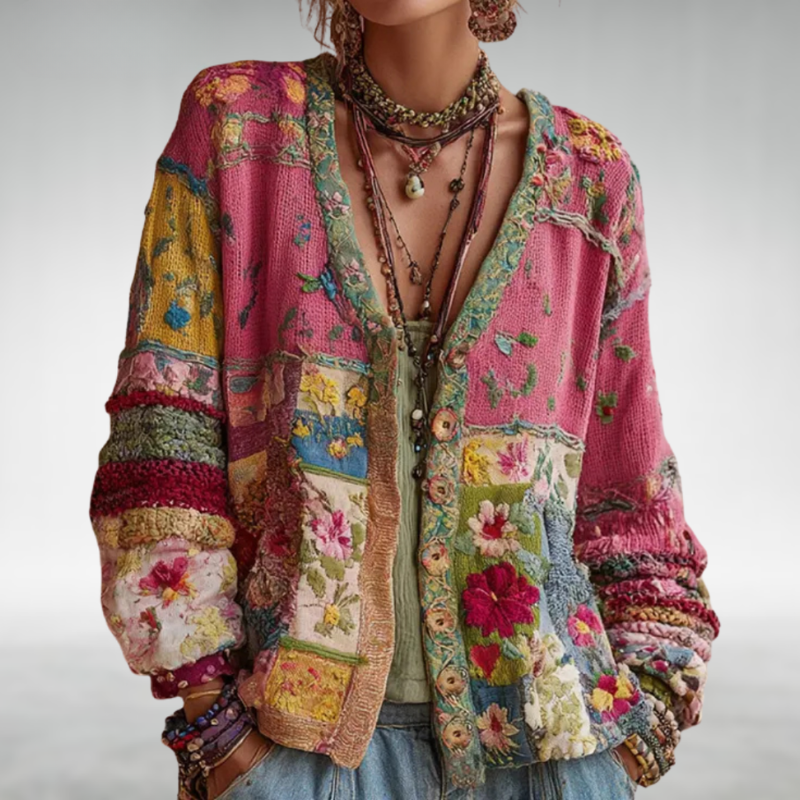 Maribel | Bohemian Patchwork Cardigan