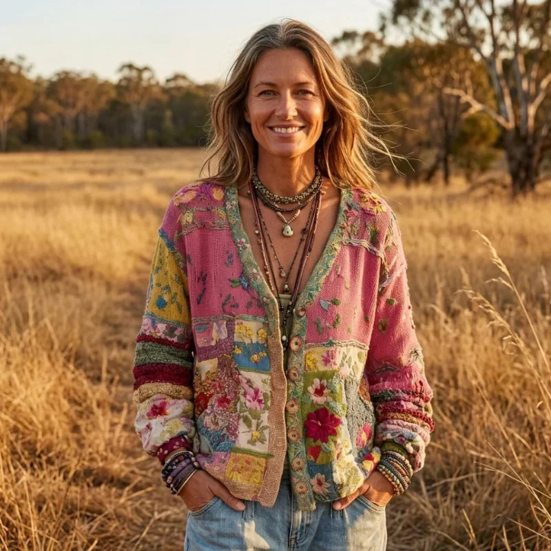 Maribel | Bohemian Patchwork Cardigan
